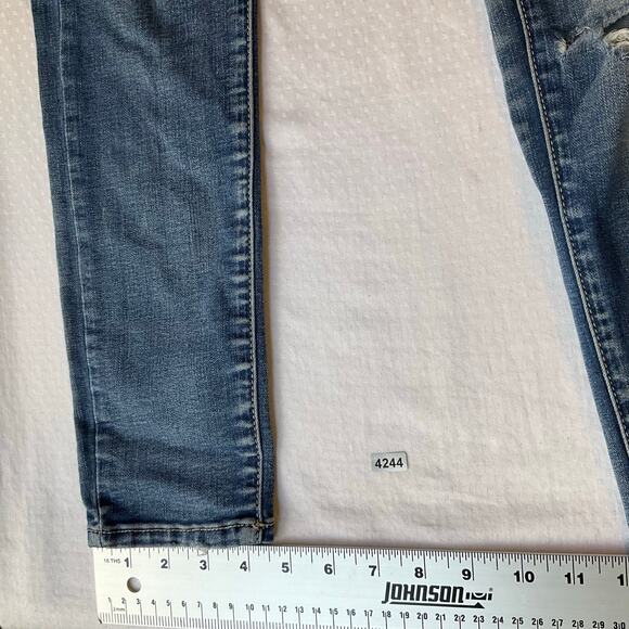 American Eagle Outfitters Women Skinny Jeans size 6 US Blue Mid Rise Stretch - Picture 6 of 11
